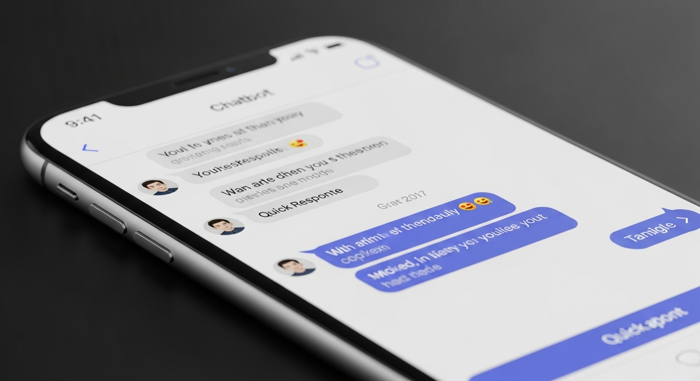 Interface de um chat mostrando uma conversa fluida e bem desenhada entre um usuário e um chatbot.