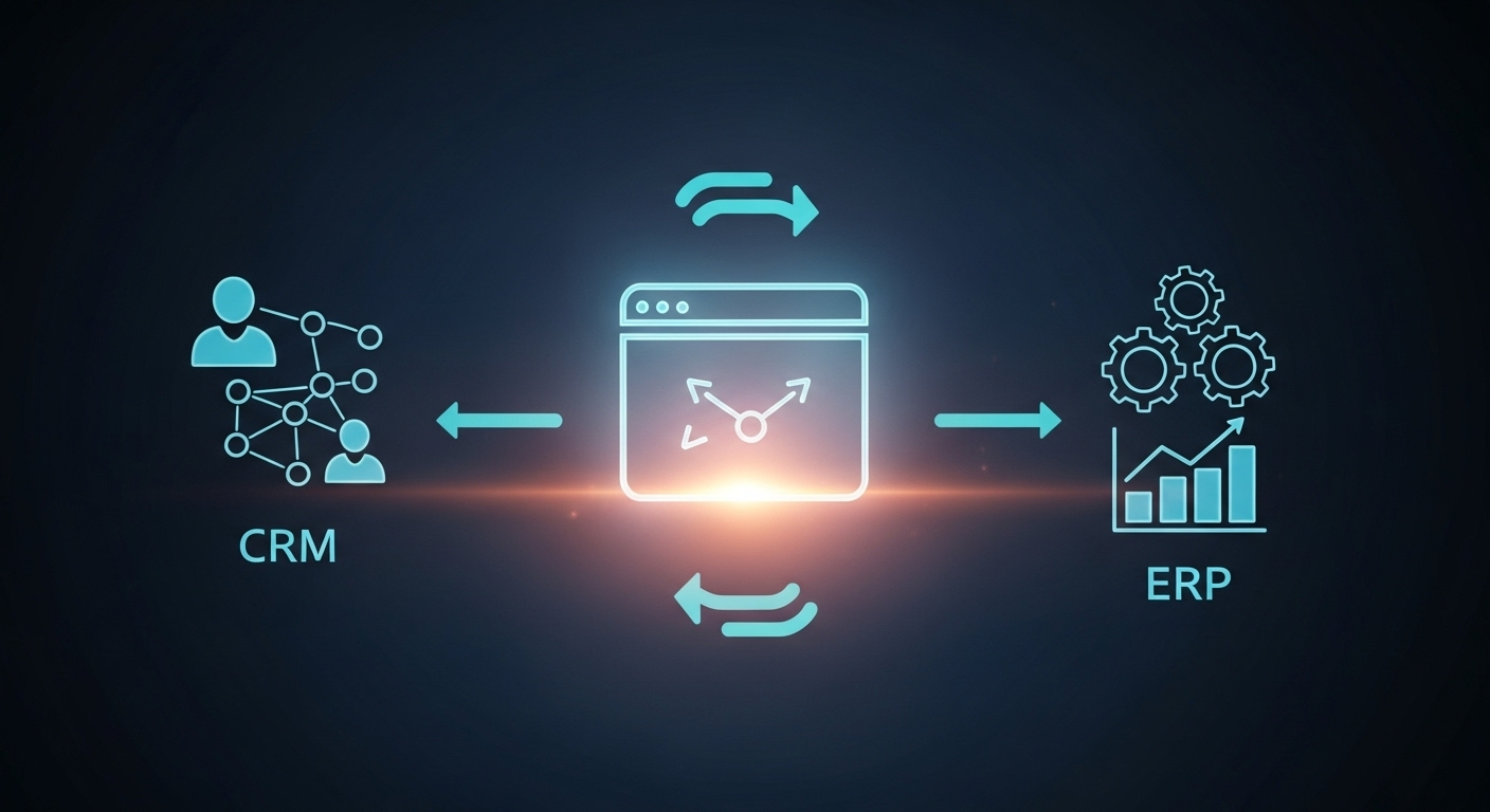 Website conectado a sistemas ERP e CRM.